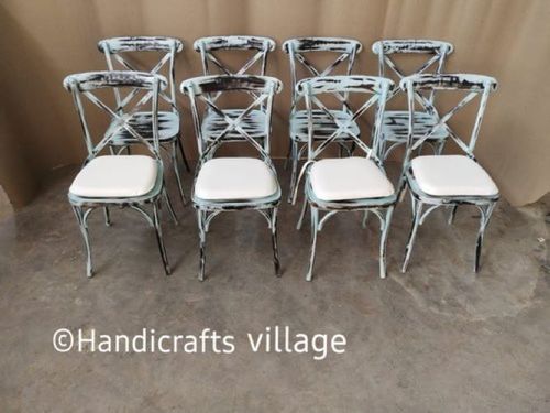 Cafeteria Rustic Cross Back Chair