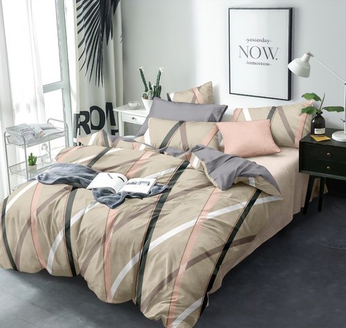 Colorfastness Glace Cotton Bed Sheet