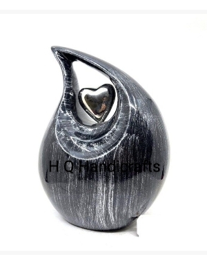 Aluminium bright Tear drop printed shadows Cremation Urn