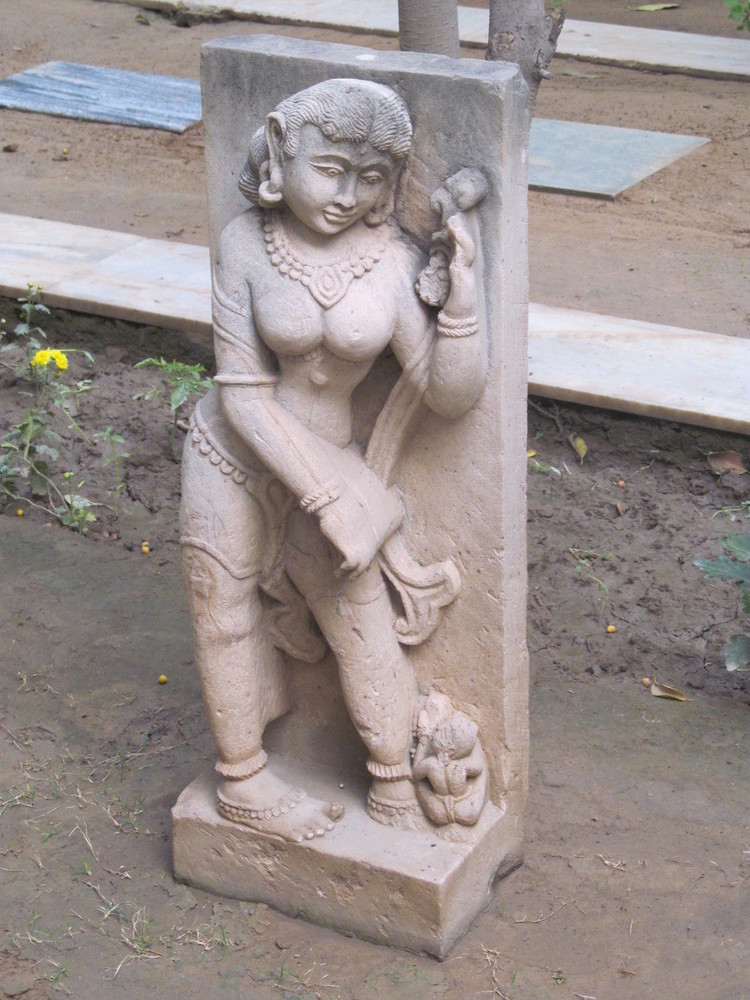 Handicraft sandstone statues