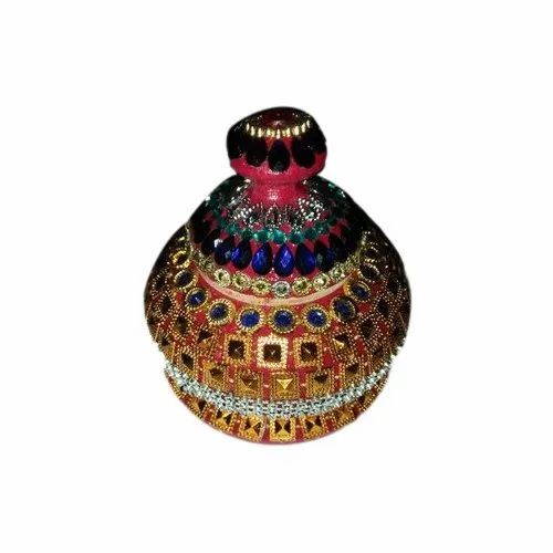 Hand Craft Wooden Sindoor Box With Meena Work For Wedding & Anniversary