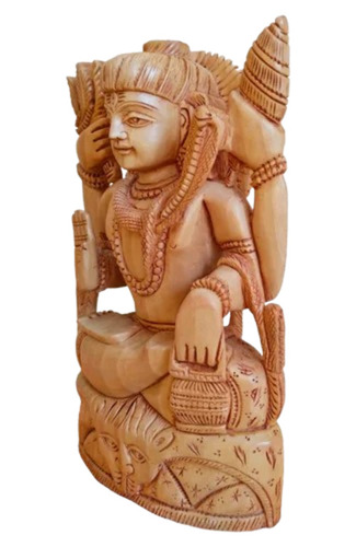 Wooden Lord Shiva Statue