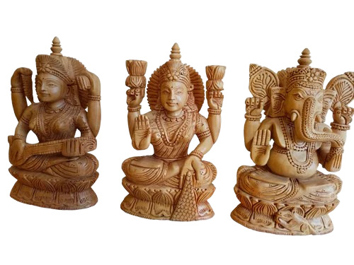 Handicrafts Wooden God Statues Set