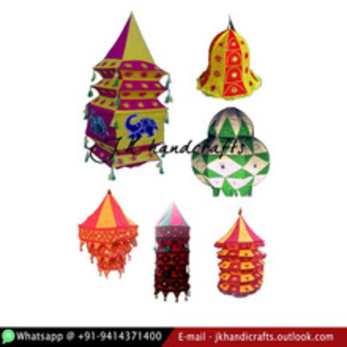 Tribal Fabric Hanging Lanterns Lamp