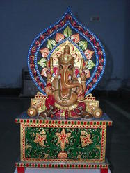 Wooden Painted Ganesh