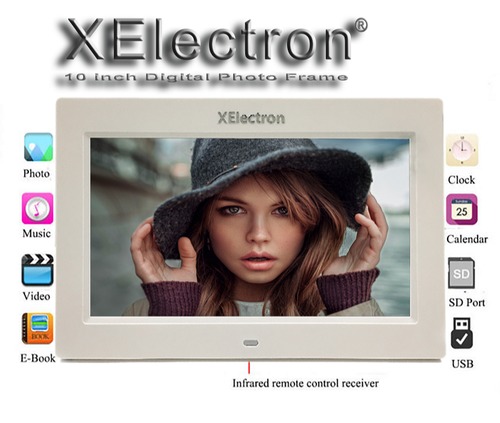 XElectron 10-Inch Fully Functional LED Digital Photo Frame