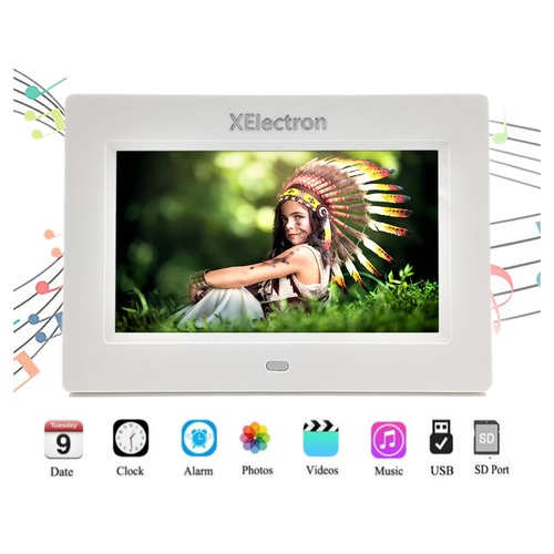 XElectron 7-inch LCD LED Digital Photo Video Frame