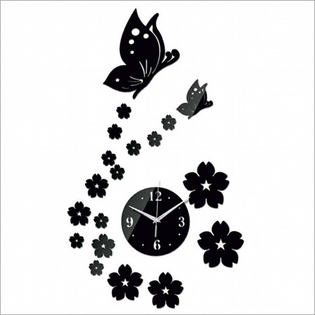 Acrylic Butterfly Wall Clock