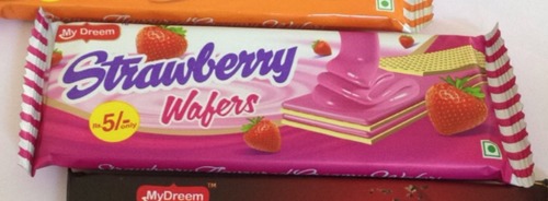 Strawberry Wafers - Fresh & Pure, Air Tight Packaging, Excellent Aroma, Hygienically Processed, Long