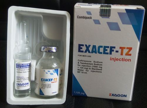 Ceftriaxone Tazobactam Injection - 1000MG Ceftriaxone + 1.125MG Tazobactam | Effective Antibiotic fo