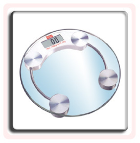 Personal Scale - 150kg Capacity, 4 High Precision Sensors , Tempered Glass Platform, Large LCD Displ