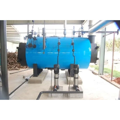 Wood Fired 3000 Kg-Hr Steam Boiler, Ibr Approved - Color: Blue