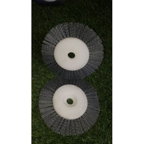 Silcon Industrial Brushes - Wheel Brush, Medium Bristle Stiffness, Black Color | Custom Packaging Si