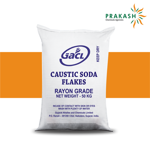 Gacl Caustic Soda Flakes 50 Kg Bag - Cas No: 1310-73-2