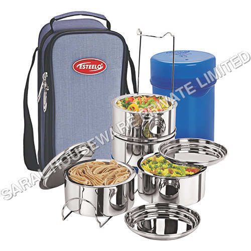 Metal Esteelo Rust Proof Stainless Steel Lunch Box