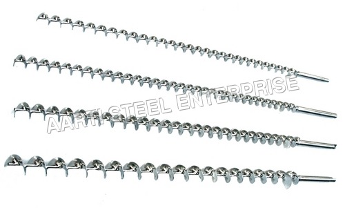 Volumetric Auger Screw - Stainless Steel, 4 to 50 Inch Length, 0.5 to 4 Inch Diameter, Customizable 