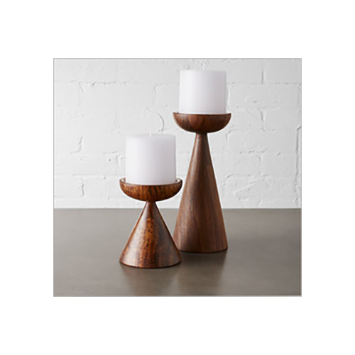 Wood Brown Wooden Candle Stand