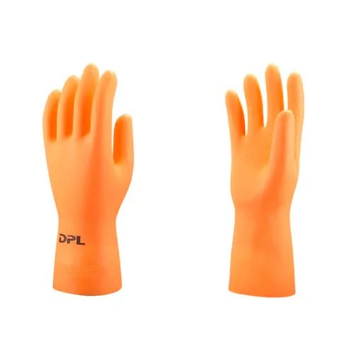 DPL Grandeur 70 Chemical Resistant Hand Gloves - Neoprene Material, 70 cm Size, Orange Color | Enhan
