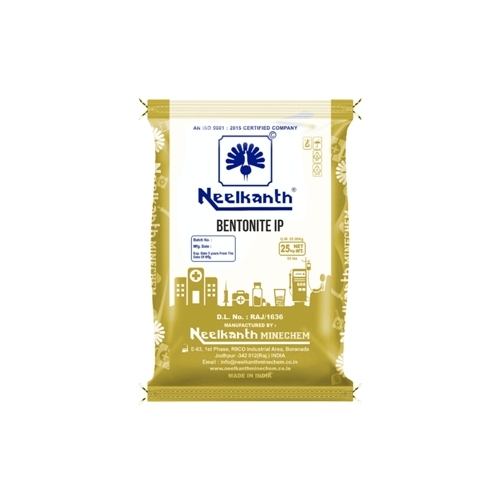 Bentonite I.P - Food Grade Powder, Light Yellow Color | Versatile Binder and Absorbent for Fertilize