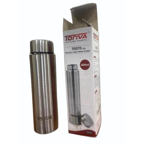 400ml Toriva Fristo Slim Water Bottle - Stainless Steel, Various Sizes Available | Engraving Surface