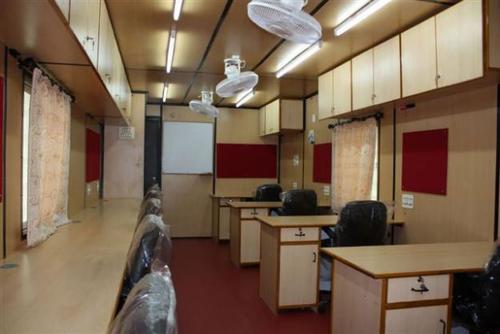 Portable Office Container Cabin - Steel & Wood, Variable Dimensions | Portable, Spacious, Durable, C