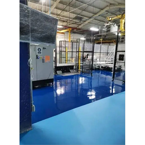 Industrial Epoxy Flooring Services - Blue, 2-5mm Thickness | Hardness 80-90 Shore D, 60 MPa Compress