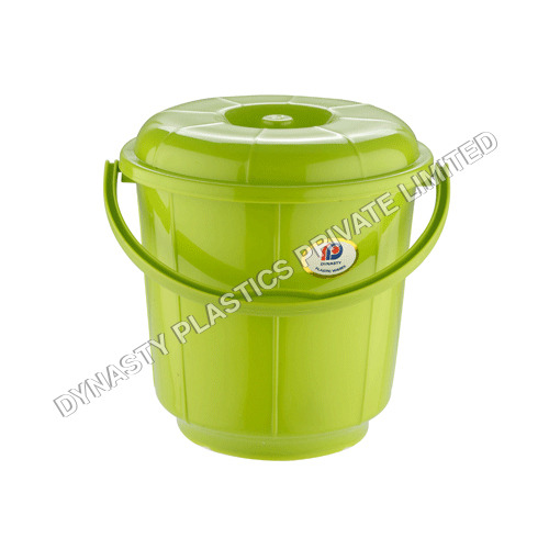 Green 5 Ltr Plastic Handle Bathroom Bucket