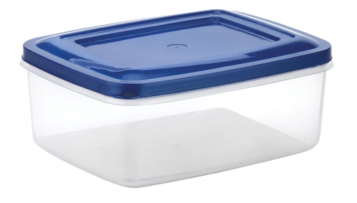 Rectangular Plastic Crystal Containers - 2100 ML, 215 x 165 x 88 mm, BPA Free, Microwave Safe, Biode