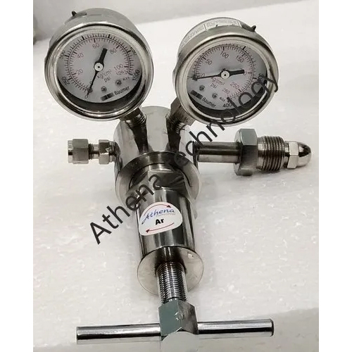 Double Stage High Pressure Piston Regulator - Stainless Steel, Various Sizes, Sleek Silver Color | P