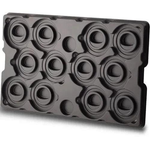 Black Plastic Yarn Cone Material Handling Pallets Tray - Hardness: Hard