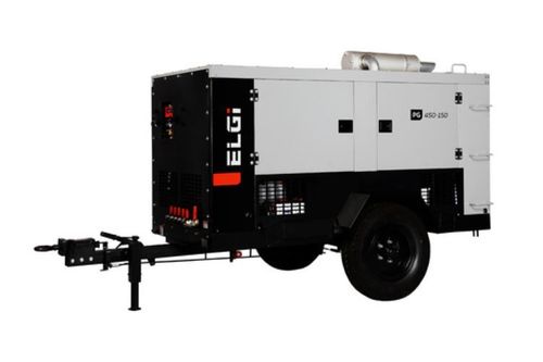 Multi Color Trolley Mounted Portable Compressor