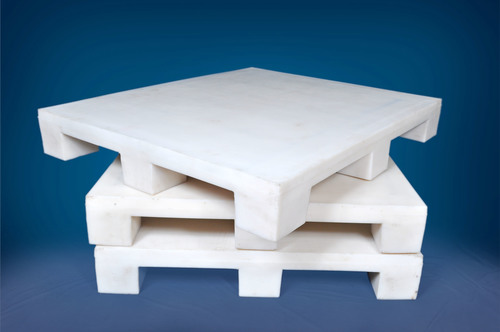 Roto Moulded Pallets - Heavy-Duty Polyethylene, Versatile for Ice & Beverage Storage, Durable Design
