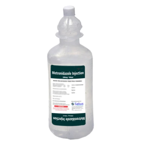 Metronidazole IV Infusion - Sterile Solution, 500 mL, White | Manual Operation, Portable, Designed f