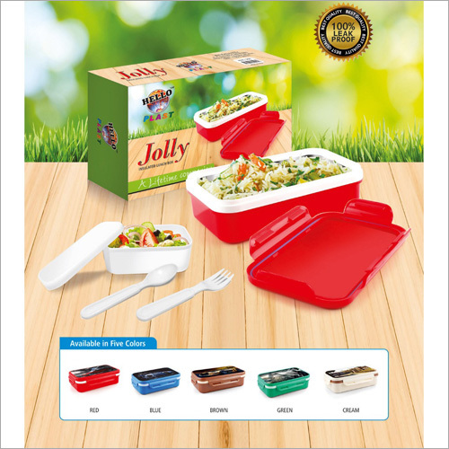 Plastic Lunch Box - Color: Red