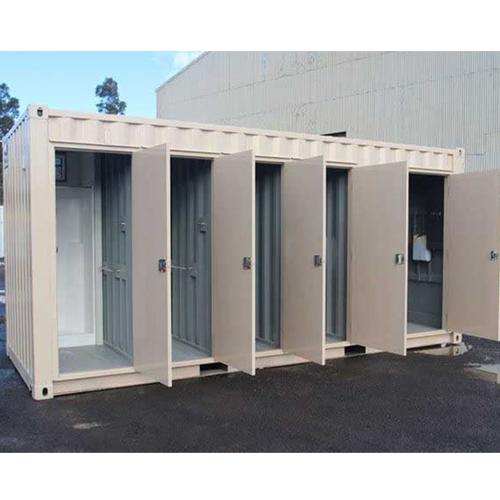 Portable Toilet Block - Steel Roof, Glazed Tile Floor | Color-Coated Container, Five Doors, Two Wind