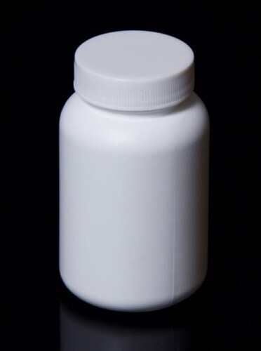 100ml Food Grade White Round Capsule Bottle with Neck Diameter of 40mm