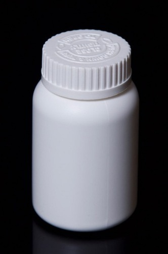 Pharmaceutical Bottle - 150 Milliliter, White Round Plastic with Airtight Screw Cap Closure | Clean,