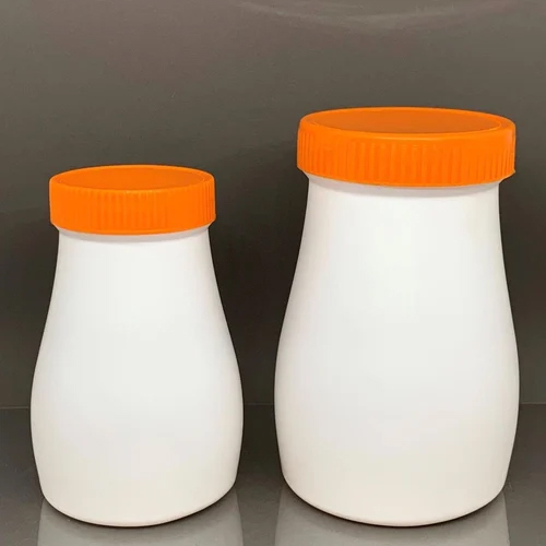 500gm HDPE Chyawanprash Jar - HDPE Material, 500 Grm Size, White Color, Round Shape | Screw Cap Clos