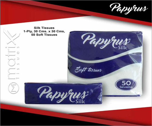 Silk Soft Tissues - Paper, 30 cm x 30 cm, White | Features: Fast Water-Absorbing, Coated Single Side