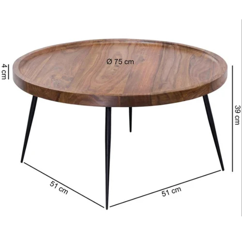 Solid Wood Round Coffee Table