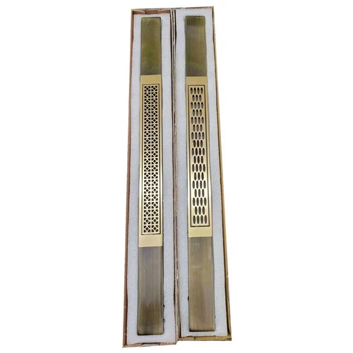 Brass Door Handle Set - Color: Golden