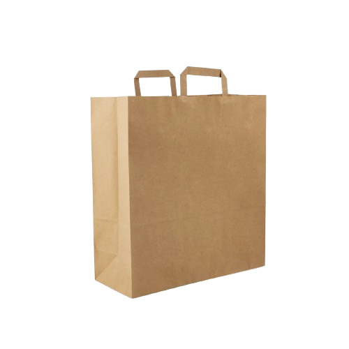 Hotpack Natural Kraft Paper Bag - 180x120x200 mm, Eco-Friendly Design with Sturdy Handles and Stable