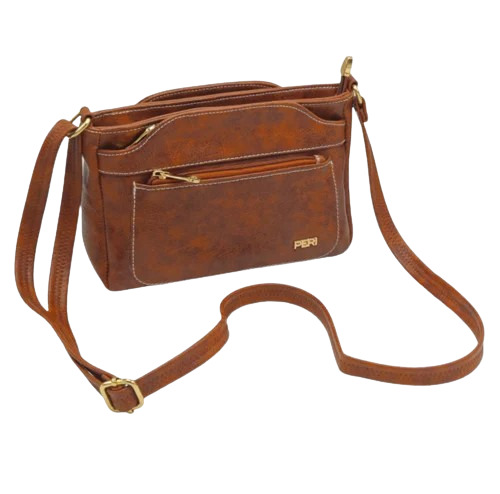 Wander Wave Sling Bag - PU Leather, Customized Size, Brown Color | Durable, Comfortable, Attractive 