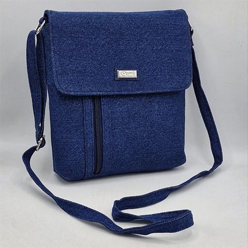 Denim Sling Bag - Color: Blue
