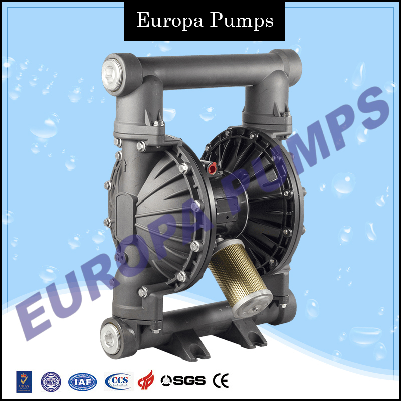 2 Inch Aluminum AODD Pump - Black, Pneumatic Operation | High-Capacity Fluid Transfer, Self-Priming,