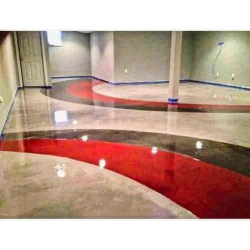 Decorative Epoxy Self-Leveling Service - 1 mm Thickness, Red Color | Elegant and Durable Flooring So