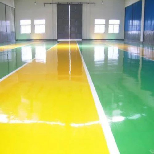 Epoxy Painting Service - Green, 3 mm Thickness, Glossy Finish | Industrial Floor Protection, Resists