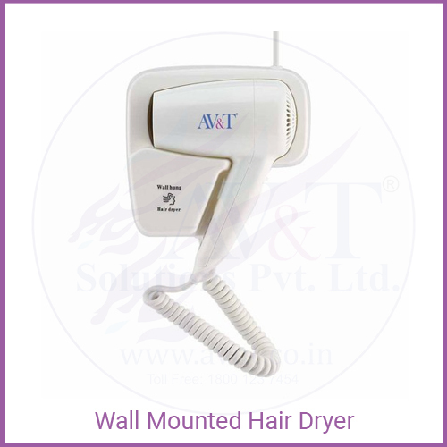 Wall Mounted Hair Dryer - High-Quality ABS Material, 18x24x9 cm, White | 1200W Power, 2 Speed & Heat
