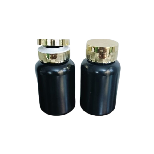 Black Color Tablet Bottles - Material: Plastic