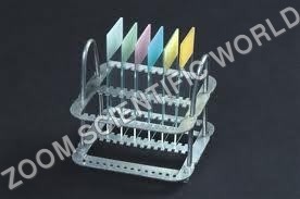 Staining Rack - Borosilicate Material, Adjustable Arms and Compartments, Transparent Color , Rubber 